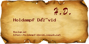 Holdampf Dávid névjegykártya